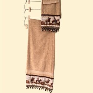 JCPenney Tan Western Bath Towels